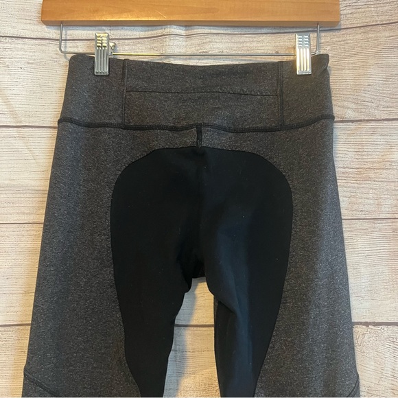 Lululemon Heather Gray Full Length Mid Rise Zip Ankle Legging Size 4 - Picture 5 of 11